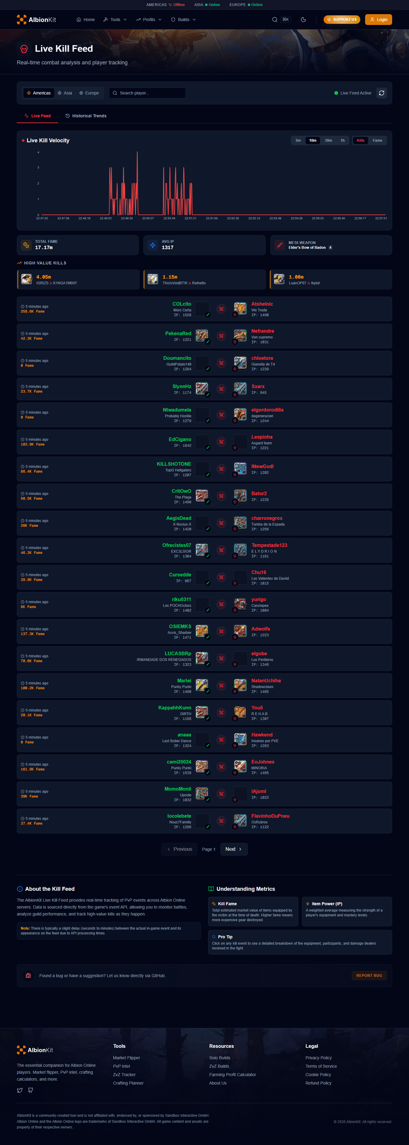 Live PvP Activity Feed Preview