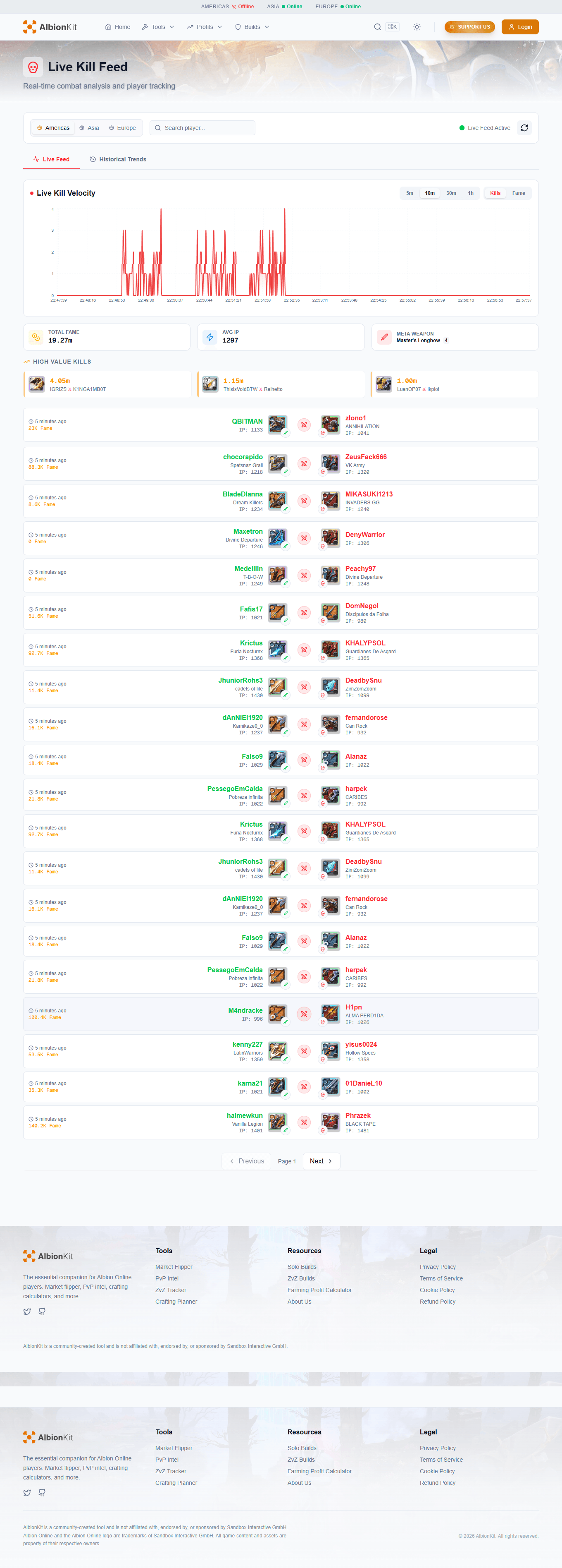 Live PvP Activity Feed Preview
